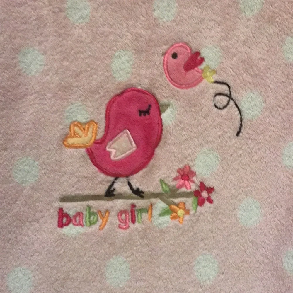 Garanimals Pink Soft Warm Polka Dot Baby Blanket